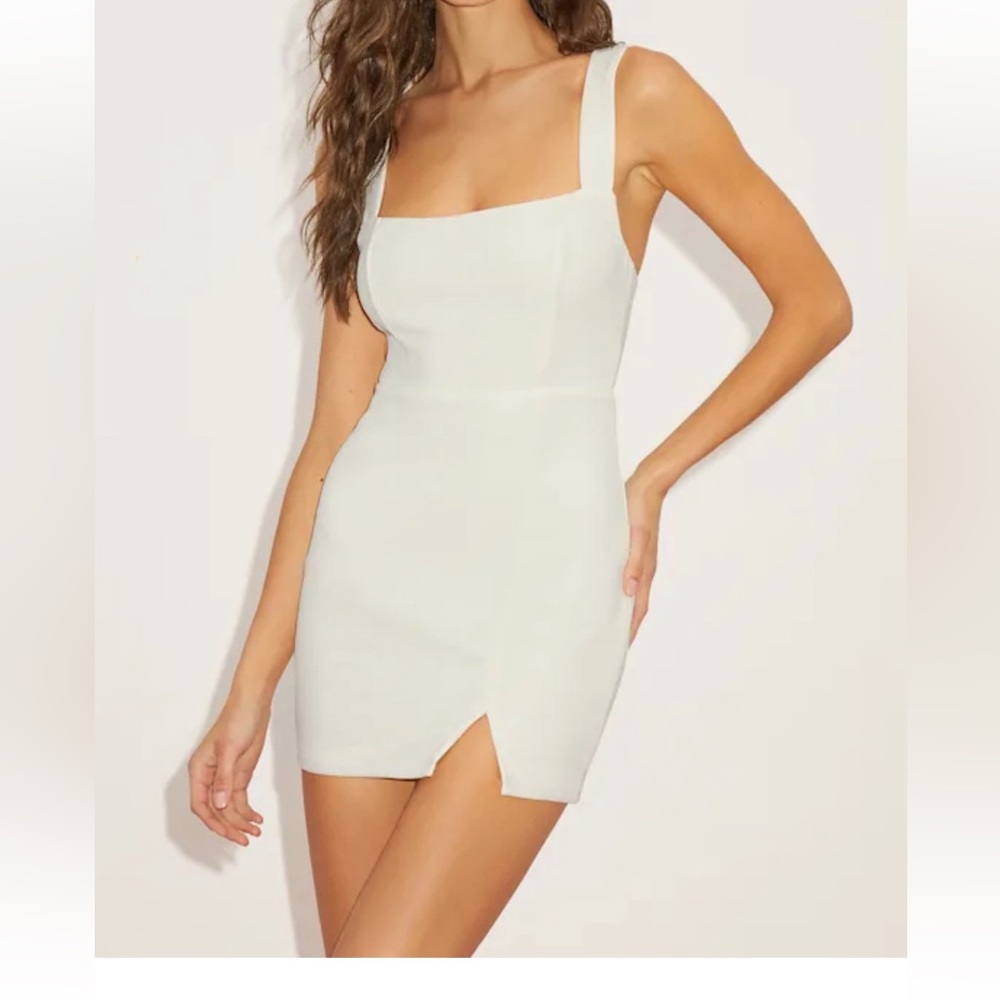 Lulu's White Sleeveless Bodycon Mini Dress